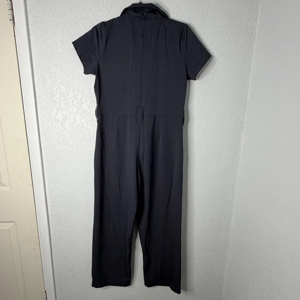 Albion City Jumpsuit Charcoal Grey Utility Boiler Suit‎ Short Sleeve XS